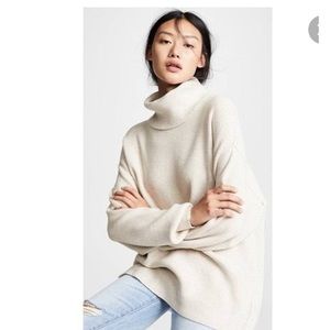 Free People Slightly Structured Tunic Oversized Turtleneck - Small